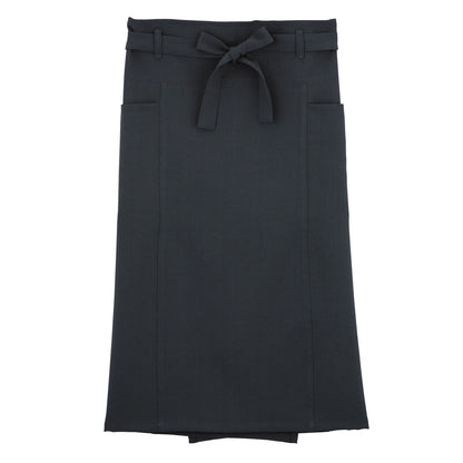 ベルトループ付ロングエプロン | カフェ・飲食店制服 | 1枚 | FK7079 | グレー