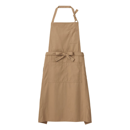胸当てエプロン | カフェ・飲食店制服 | 1枚 | FK7159 | モカ
