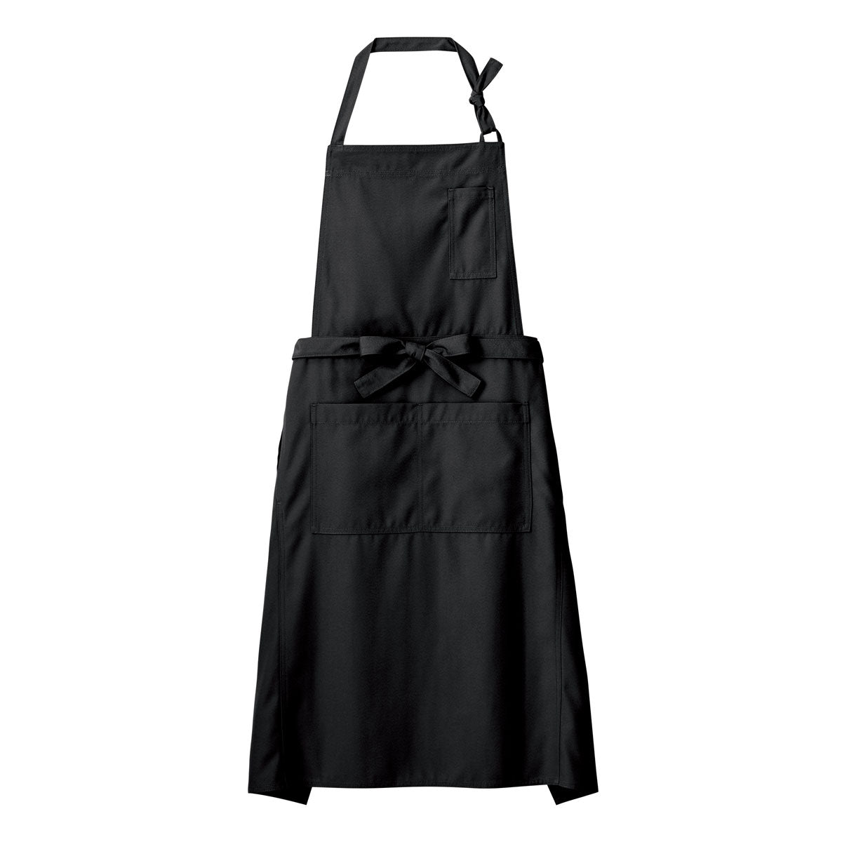 胸当てエプロン | カフェ・飲食店制服 | 1枚 | FK7159 | ブラック