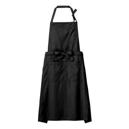 胸当てエプロン | カフェ・飲食店制服 | 1枚 | FK7159 | ブラック