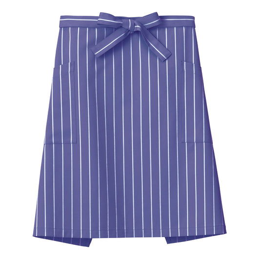 サロンエプロン（ストライプ） | カフェ・飲食店制服 | 1枚 | FK7162 | ブルー