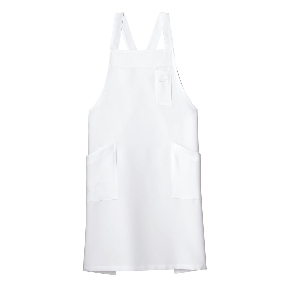 バッククロス胸当てエプロン | カフェ・飲食店制服 | 1枚 | FK7163 | ホワイト