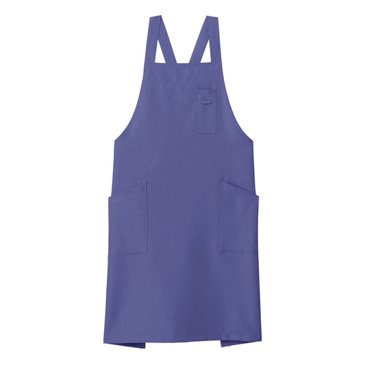 バッククロス胸当てエプロン | カフェ・飲食店制服 | 1枚 | FK7163 | ブルー