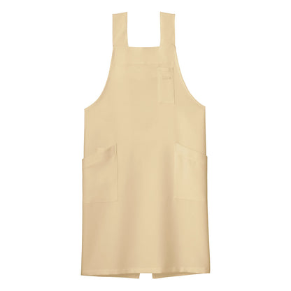 H型胸当てエプロン | カフェ・飲食店制服 | 1枚 | FK7164 | ベージュ