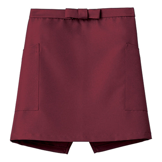 ショートエプロン | カフェ・飲食店制服 | 1枚 | FK7167 | ワイン
