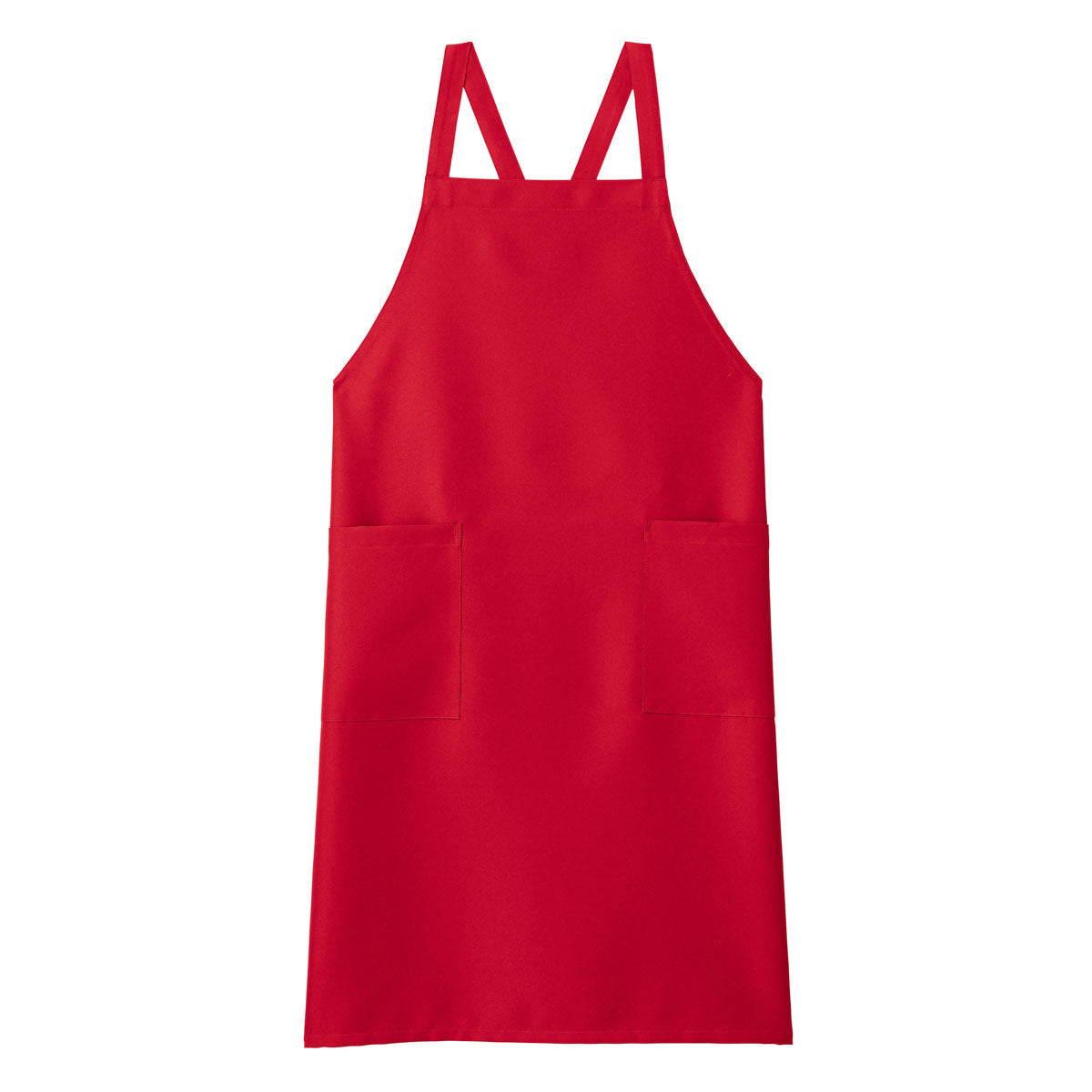 胸当てエプロン | カフェ・飲食店制服 | 1枚 | FK7168 | レッド
