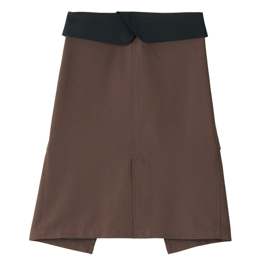 ミドルエプロン | カフェ・飲食店制服 | 1枚 | FK7179 | ブラウン×ブラック