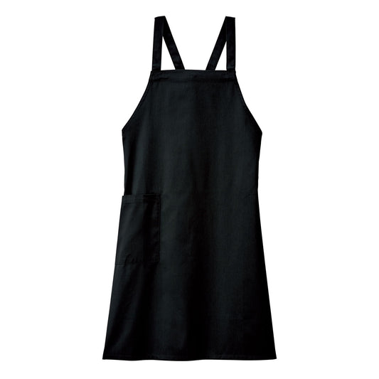 胸当てエプロン | カフェ・飲食店制服 | 1枚 | FK7182 | ブラック