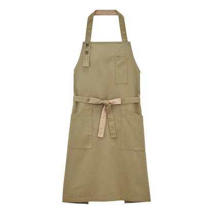 胸当てエプロン | ノベルティ(小物) | 1枚 | FK7193 | カーキ×ベージュ