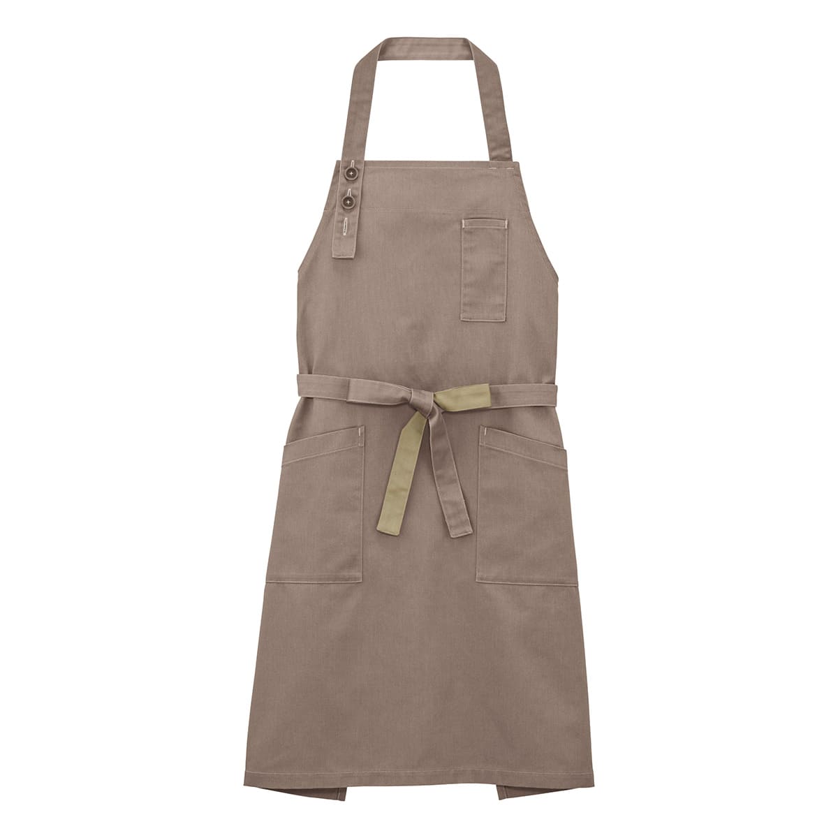 胸当てエプロン | ノベルティ(小物) | 1枚 | FK7193 | ブラウン×カーキ
