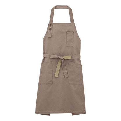 胸当てエプロン | ノベルティ(小物) | 1枚 | FK7193 | ブラウン×カーキ