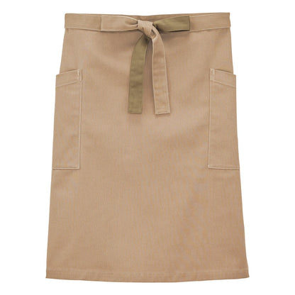 ミドルエプロン | ノベルティ(小物) | 1枚 | FK7194 | ベージュ×カーキ