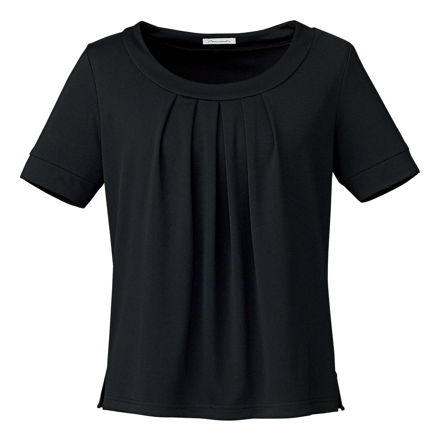 タック切替え半袖ニット | レディース | 1枚 | KK7808 | ブラック