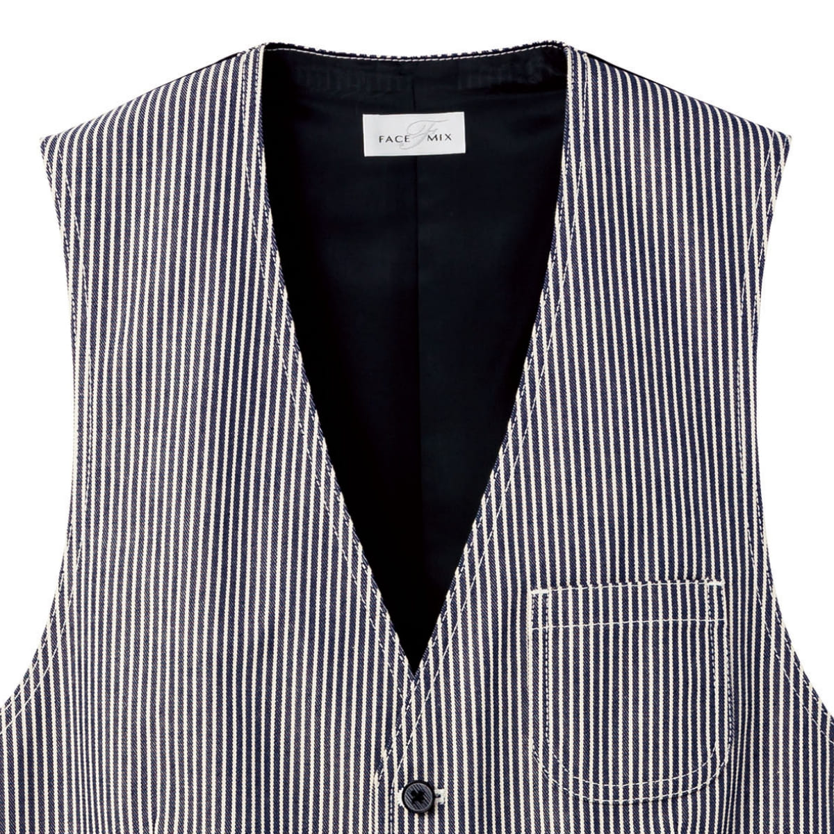 ヒッコリーベスト | メンズ | 1枚 | FV1701U | ホワイト×ブラック