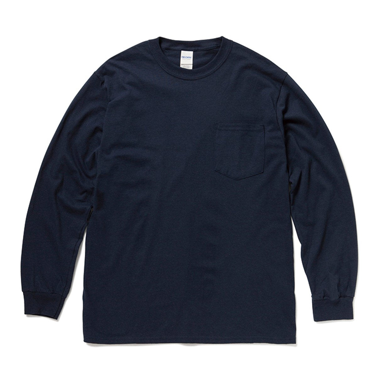 6.0 oz ウルトラコットンロングスリーブポケットTシャツ | ビッグサイズ | 1枚 | 2410 | ネイビー