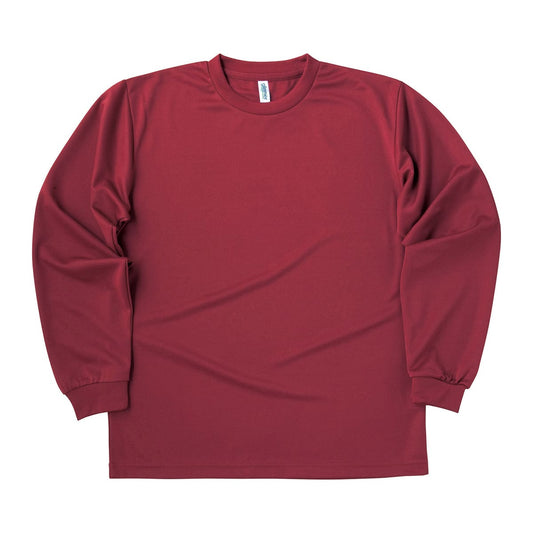 ドライロングスリーブTシャツ | ビッグサイズ | 1枚 | 00304-ALT | バーガンディ