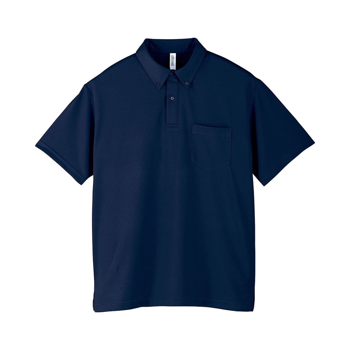 ドライボタンダウンポロシャツ | ビッグサイズ | 1枚 | 00331-ABP | ネイビー