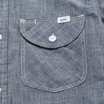 レディースシャンブレー七分袖シャツ | カフェ・飲食店制服 | 1枚 | LCS43004 | ホワイト