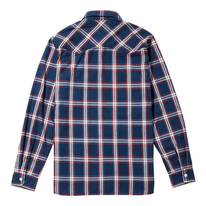 レディースウエスタンチェック長袖シャツ | カフェ・飲食店制服 | 1枚 | LCS43006 | ネイビー×ホワイト