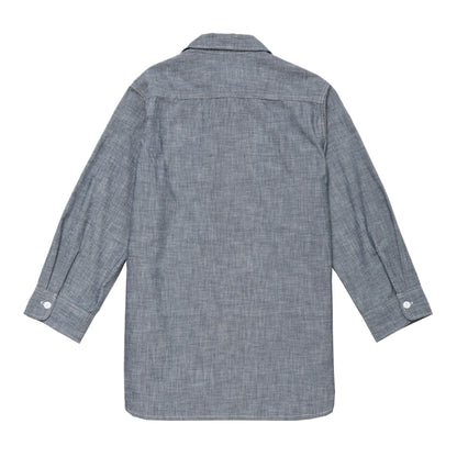 メンズシャンブレー七分袖シャツ | カフェ・飲食店制服 | 1枚 | LCS46004 | ホワイト