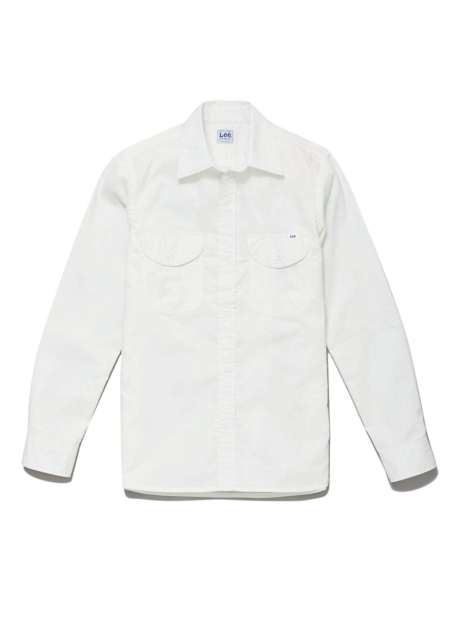 メンズシャンブレー長袖シャツ | カフェ・飲食店制服 | 1枚 | LCS46003 | ホワイト