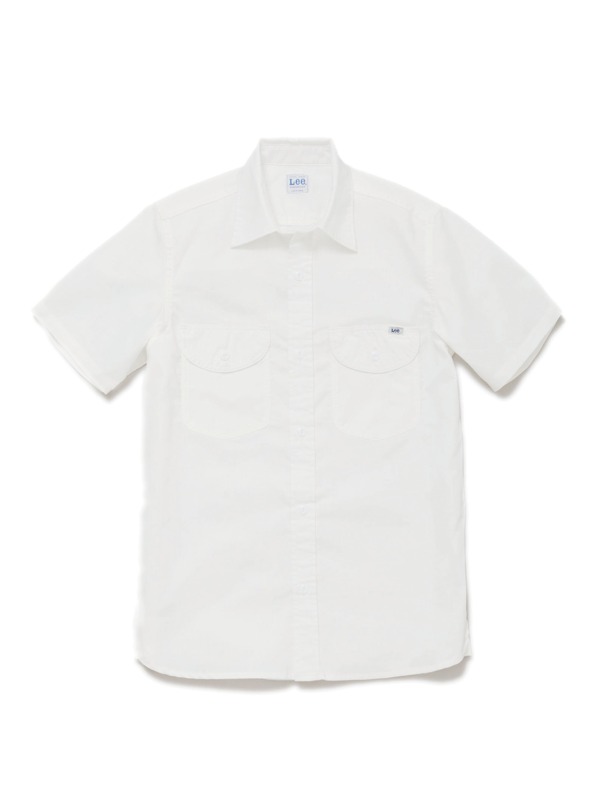 メンズシャンブレー半袖シャツ カフェ・飲食店制服 1枚 LCS46005 ホワイト –