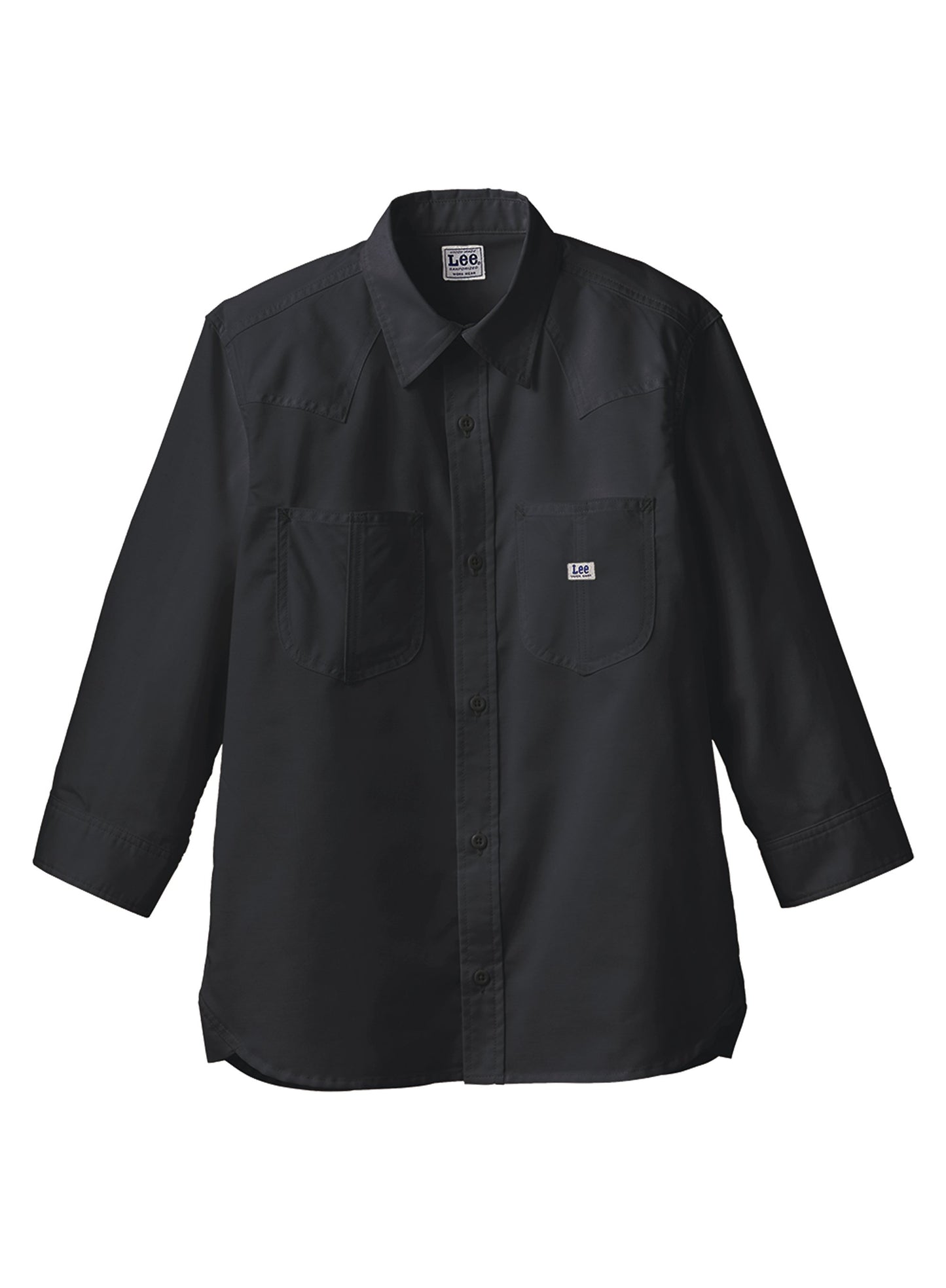 ユニセックス七分袖シャツ | カフェ・飲食店制服 | 1枚 | LCS49002 | ブラック