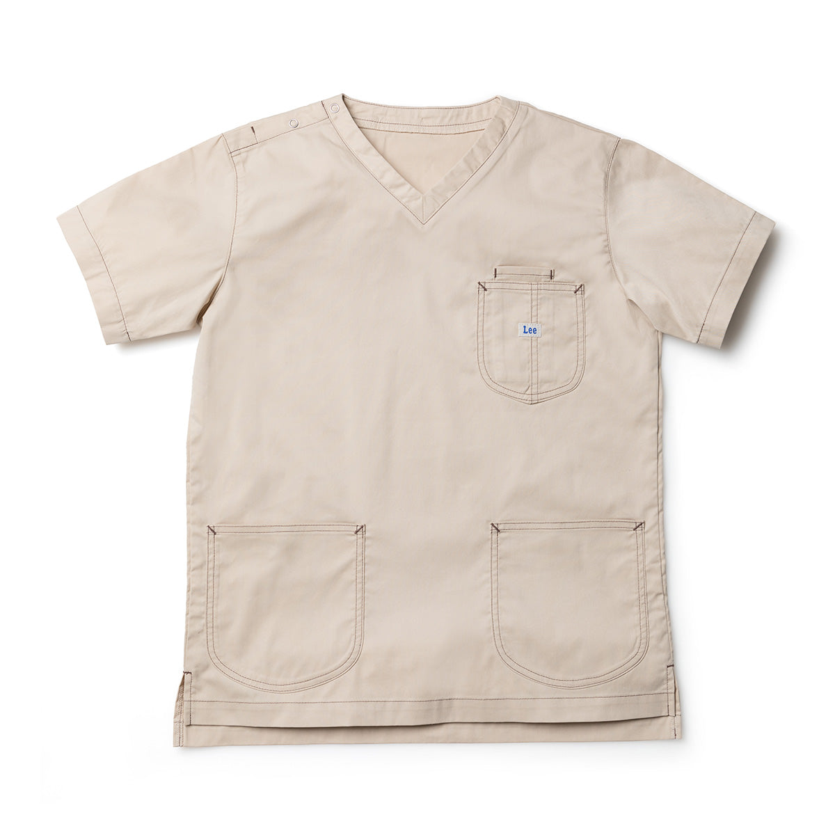 Lee メディカル　ユニセックススクラブ | メディカルウェア | 1枚 | LMS49001 | ベージュ