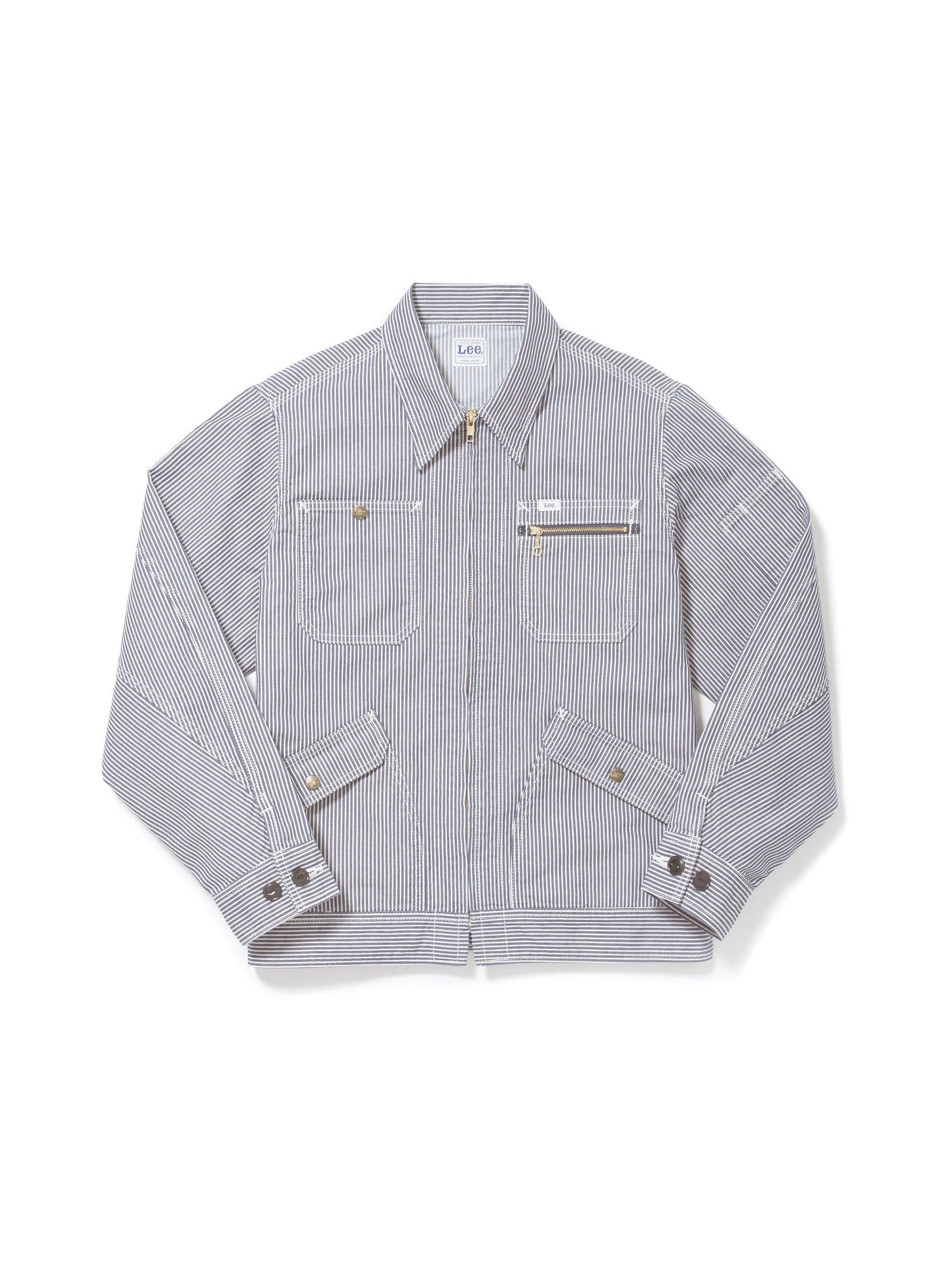 メンズジップアップジャケット | カフェ・飲食店制服 | 1枚 | LWB06001 | ホワイト×ブルー