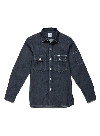 レディースワーク長袖シャツ | カフェ・飲食店制服 | 1枚 | LWS43001 | インディゴネイビー