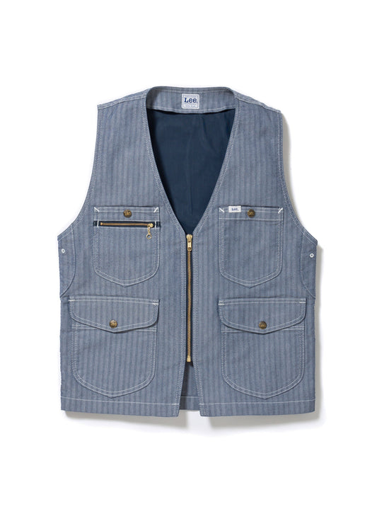 ジップアップベスト | カフェ・飲食店制服 | 1枚 | LWV19001 | ブルー