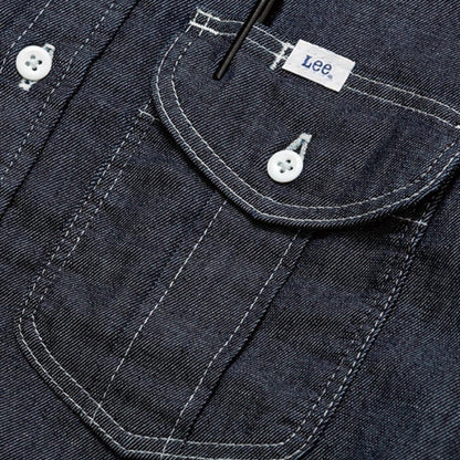 レディースワーク長袖シャツ | カフェ・飲食店制服 | 1枚 | LWS43001 | インディゴネイビー