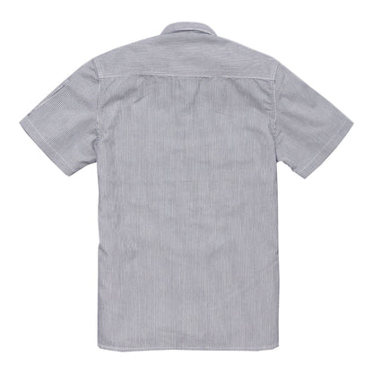 メンズワーク半袖シャツ | カフェ・飲食店制服 | 1枚 | LWS46002 | ホワイト×ブルー