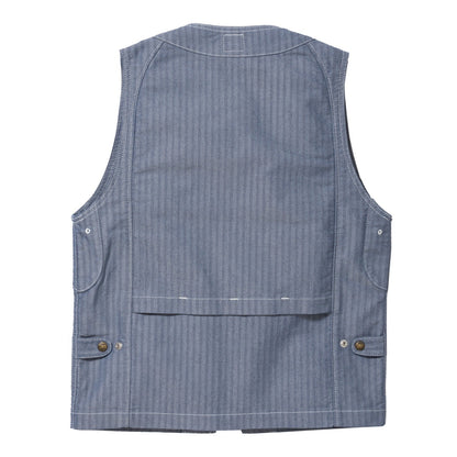 ジップアップベスト | カフェ・飲食店制服 | 1枚 | LWV19001 | インディゴネイビー