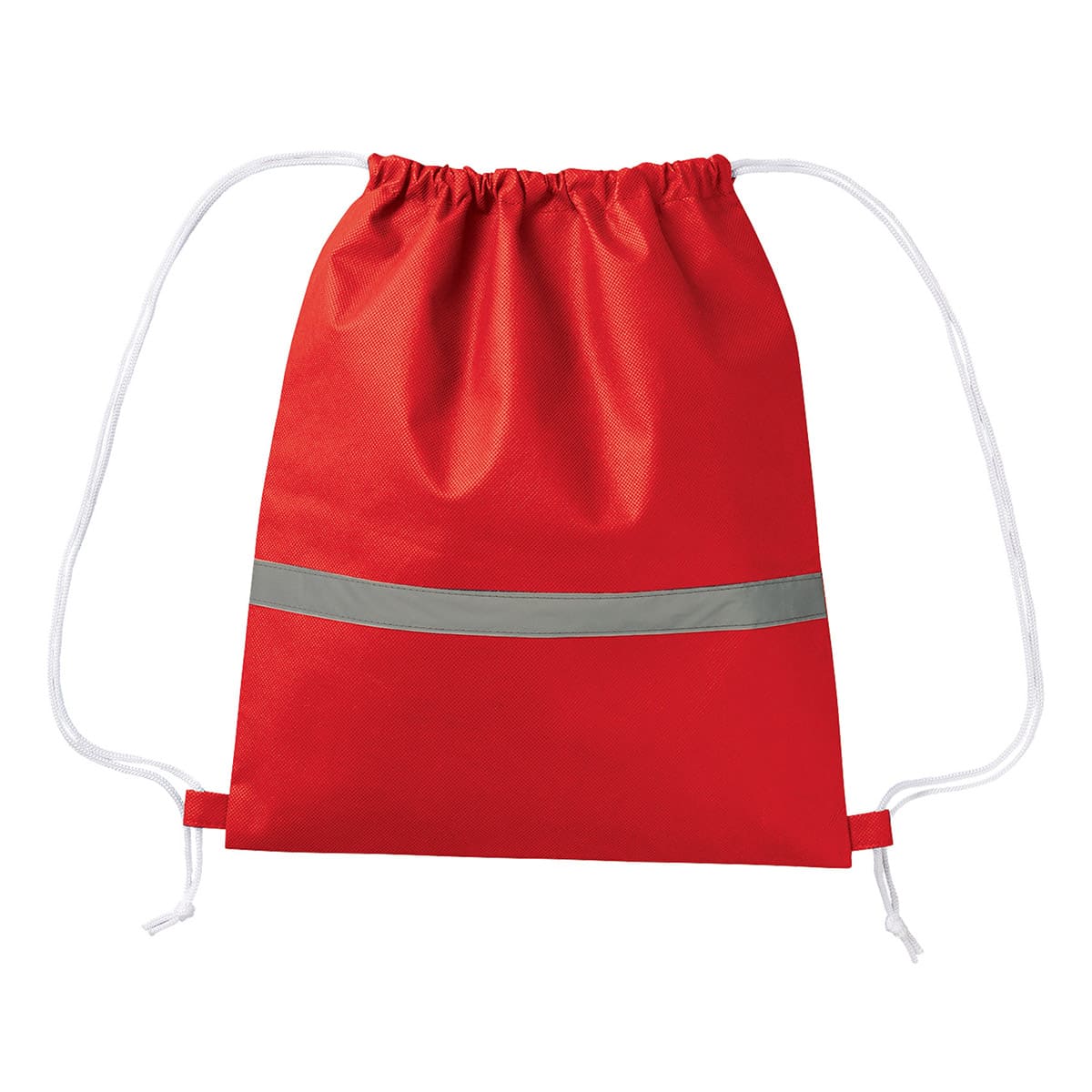 不織布リフレクター付巾着リュック | ノベルティ(小物) | 1枚 | MA9030 | レッド