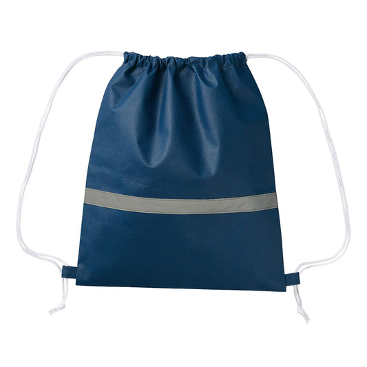 不織布リフレクター付巾着リュック | ノベルティ(小物) | 1枚 | MA9030 | ディープブルー