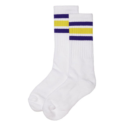 ユニセックスソックス（ポリジン加工） | ノベルティ(小物) | 1枚 | MA9704 | ホワイト×パープル×イエロー