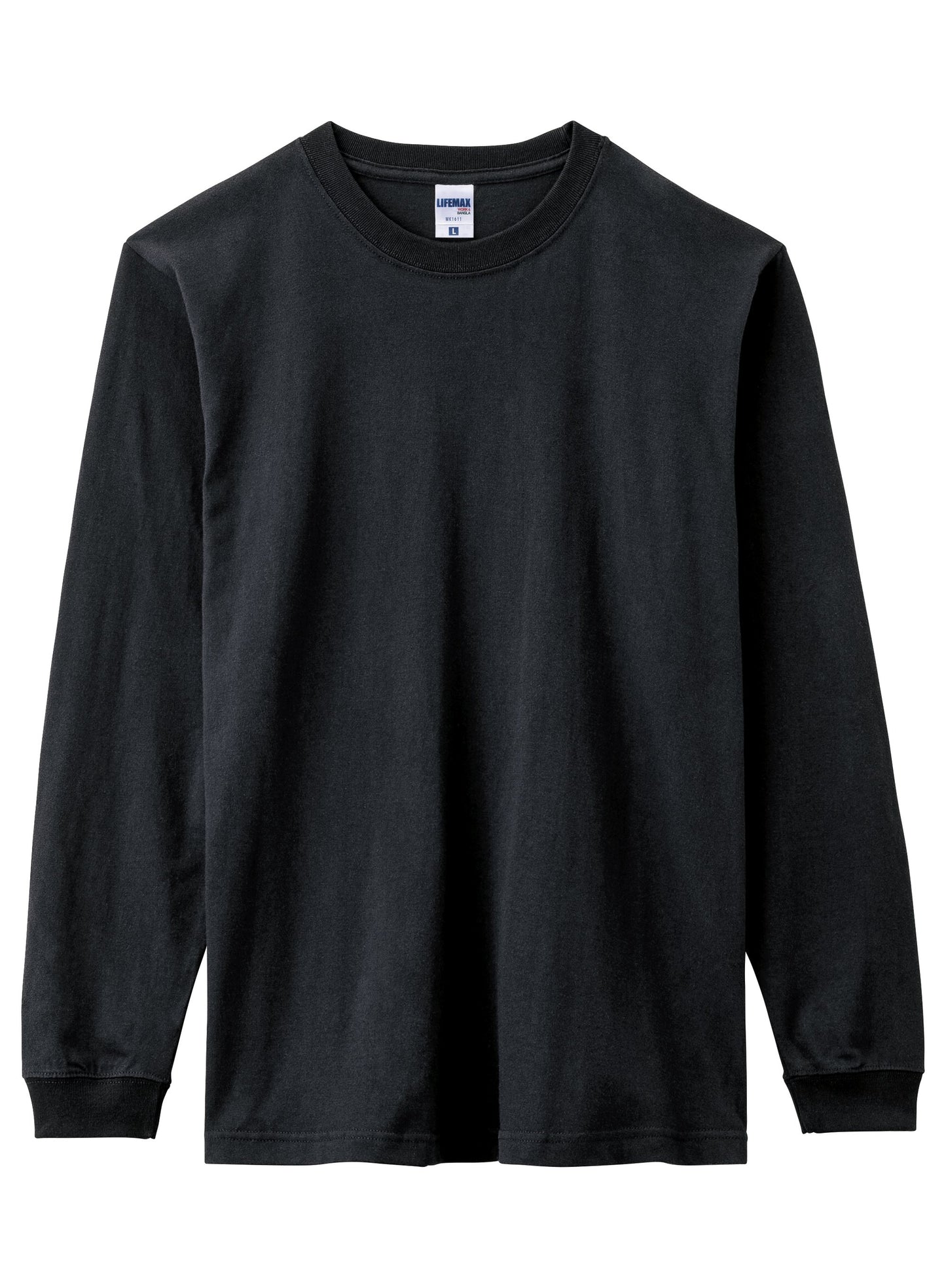 6.2オンスヘビーウェイトロングスリーブTシャツ（ポリジン加工） | メンズ | 1枚 | MS1611 | ブラック