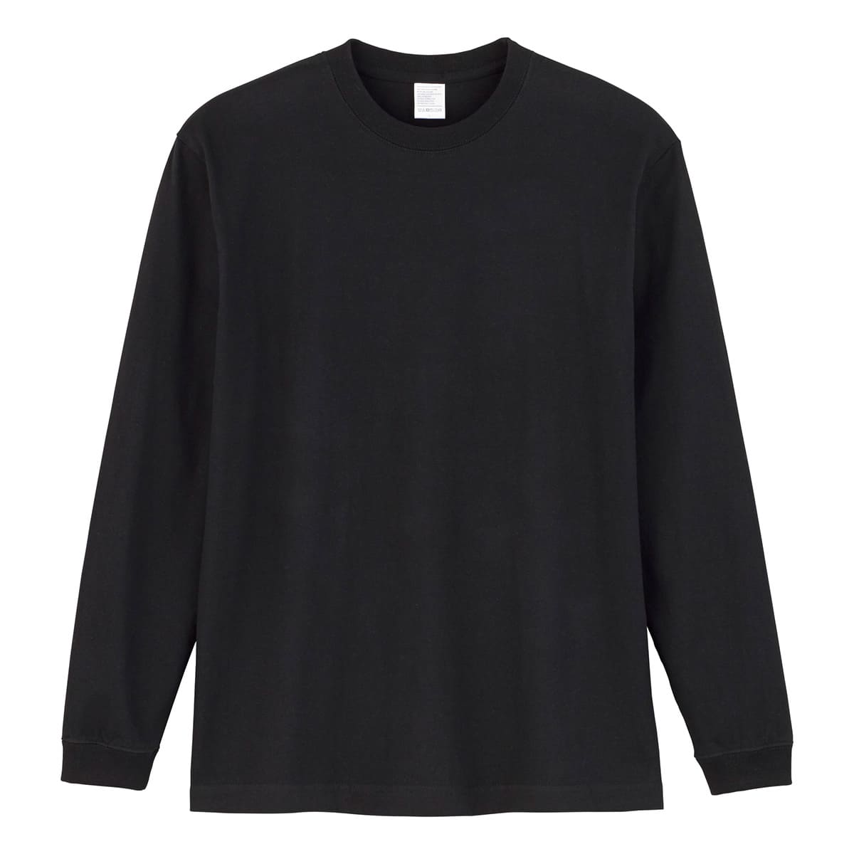 ブラック長袖シャツ Mサイズ 100%コットン 5.6オンス ハイグレードコットンロングスリーブTシャツ（カラー