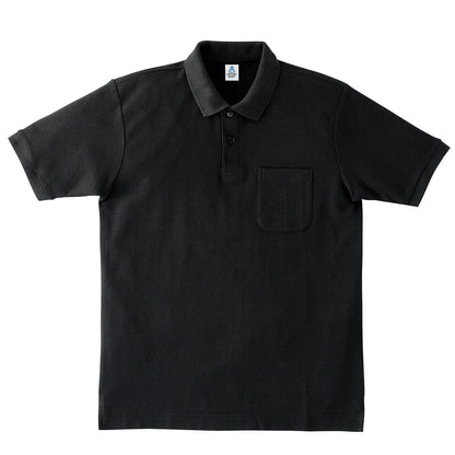 ポケット付CVC鹿の子ドライポロシャツ | メンズ | 1枚 | MS3114 | ブラック