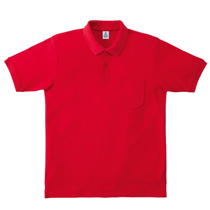 ポケット付CVC鹿の子ドライポロシャツ | メンズ | 1枚 | MS3114 | レッド
