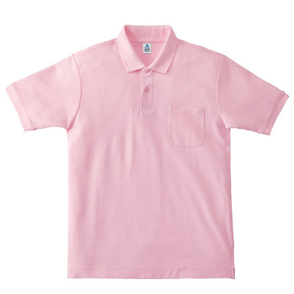 ポケット付CVC鹿の子ドライポロシャツ | メンズ | 1枚 | MS3114 | ライトピンク