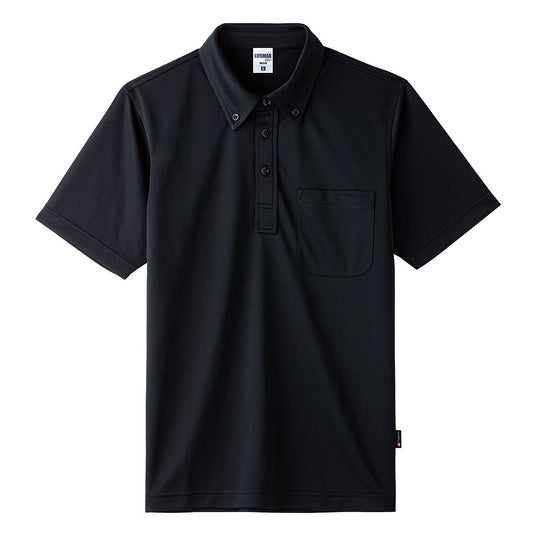 4.3オンスボタンダウンドライポロシャツ（ポリジン） | メンズ | 1枚 | MS3119 | ブラック