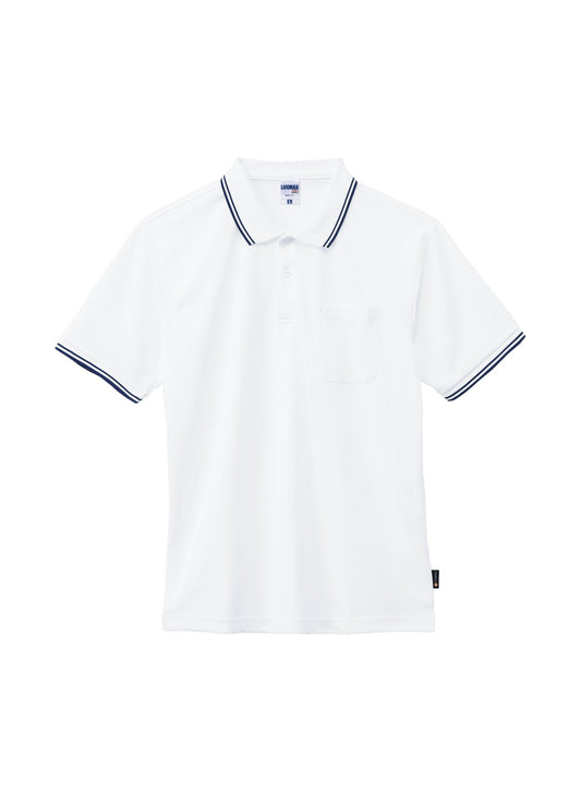 ライン入りベーシックドライポロシャツ（ポリジン加工） | メンズ | 1枚 | MS3121 | ホワイト