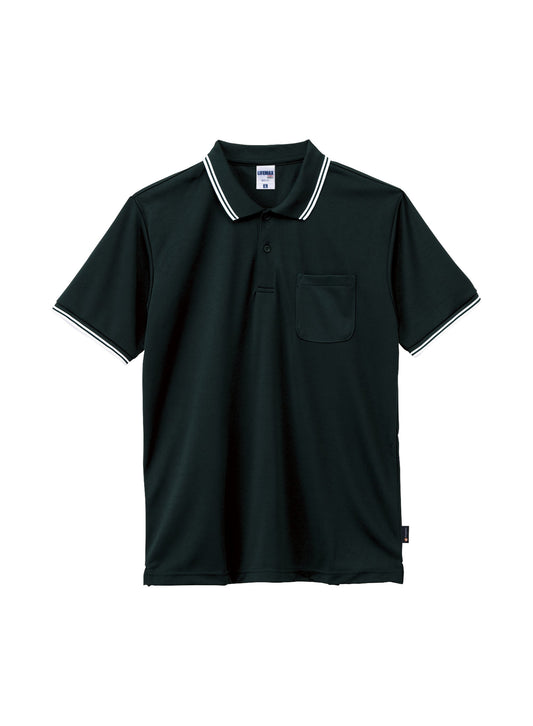 ライン入りベーシックドライポロシャツ（ポリジン加工） | レディース | 1枚 | MS3121 | ブラック