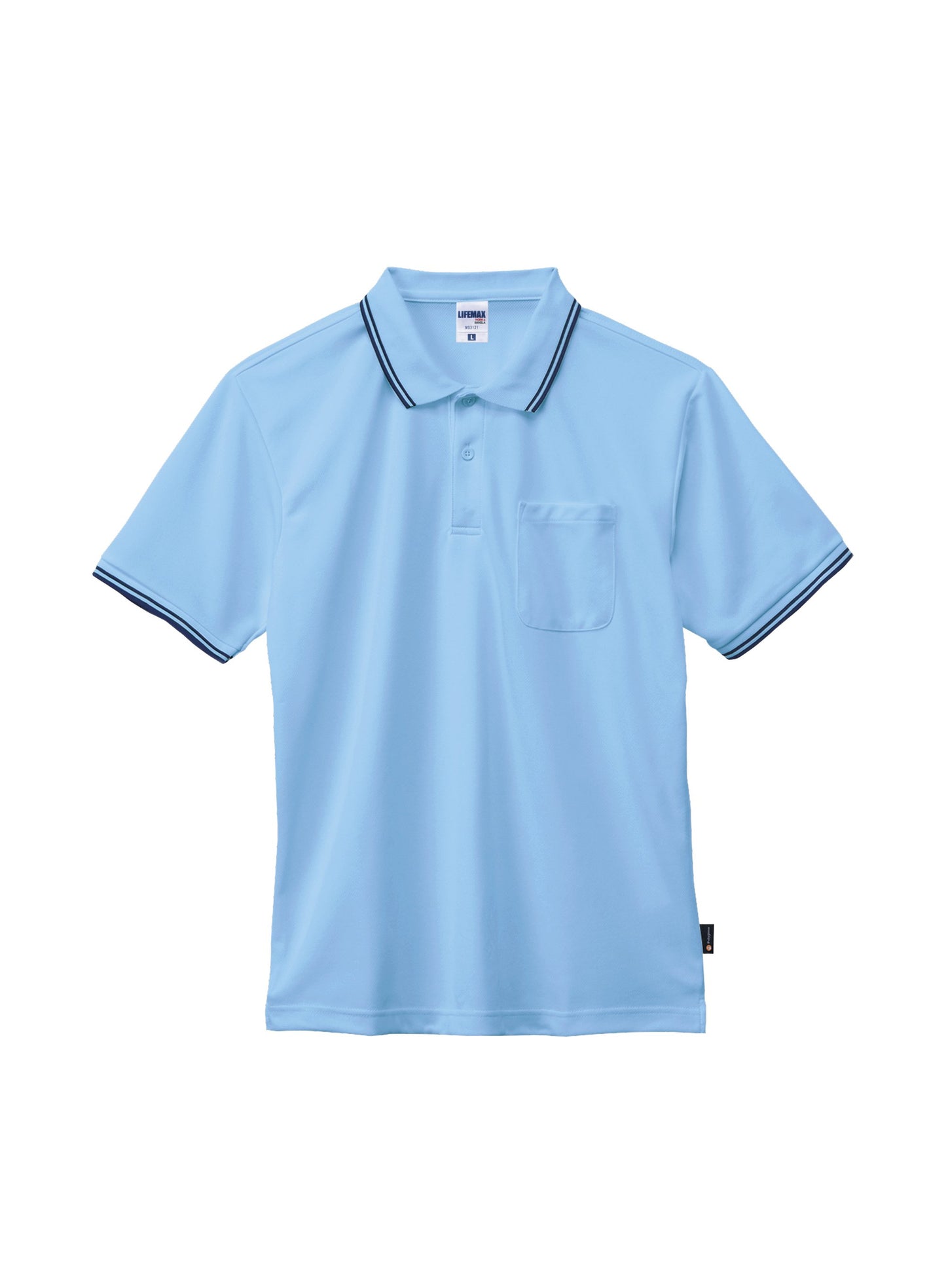 ライン入りベーシックドライポロシャツ（ポリジン加工） | メンズ | 1枚 | MS3121 | サックス