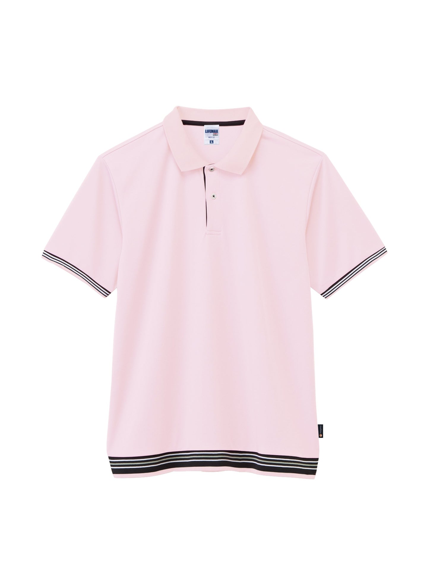 裾ラインリブドライポロシャツ（ポリジン加工） | レディース | 1枚 | MS3122 | ライトピンク