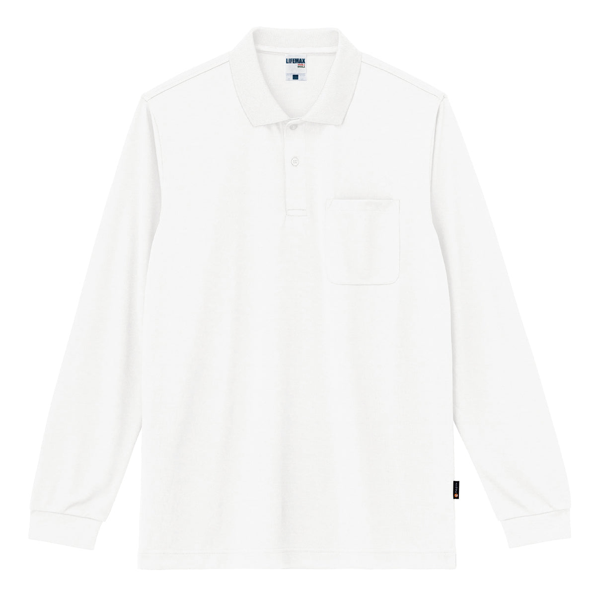 4.3オンスドライロングスリーブポロシャツ（ポリジン加工） | メンズ | 1枚 | MS3123 | ホワイト