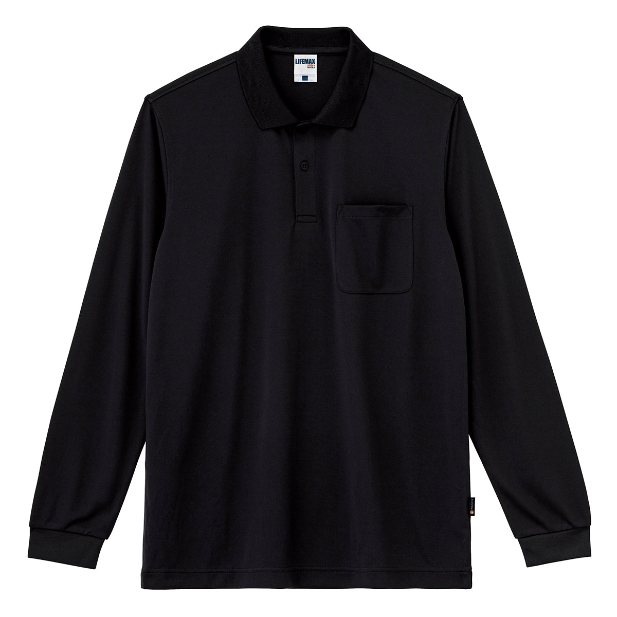 4.3オンスドライロングスリーブポロシャツ（ポリジン加工） | メンズ | 1枚 | MS3123 | ブラック