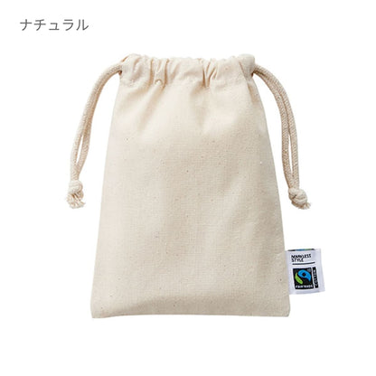 フェアトレードコットン 巾着（S） | ノベルティ(小物) | 1枚 | TF-0005 | ネイビー